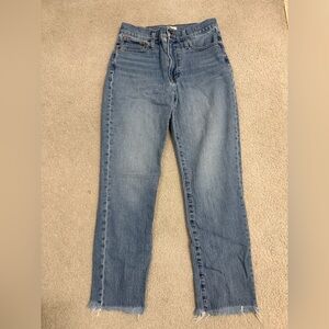 Madewell Women's Straight Leg Blue Jeans